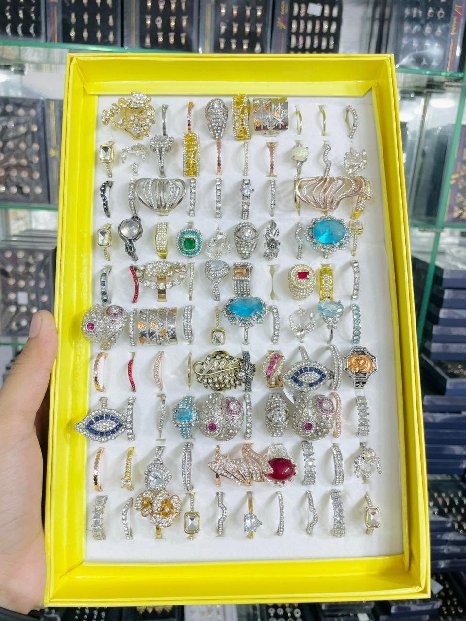 Ornate Beaded Jewellery ring - G2D-AJ-MJ-0347