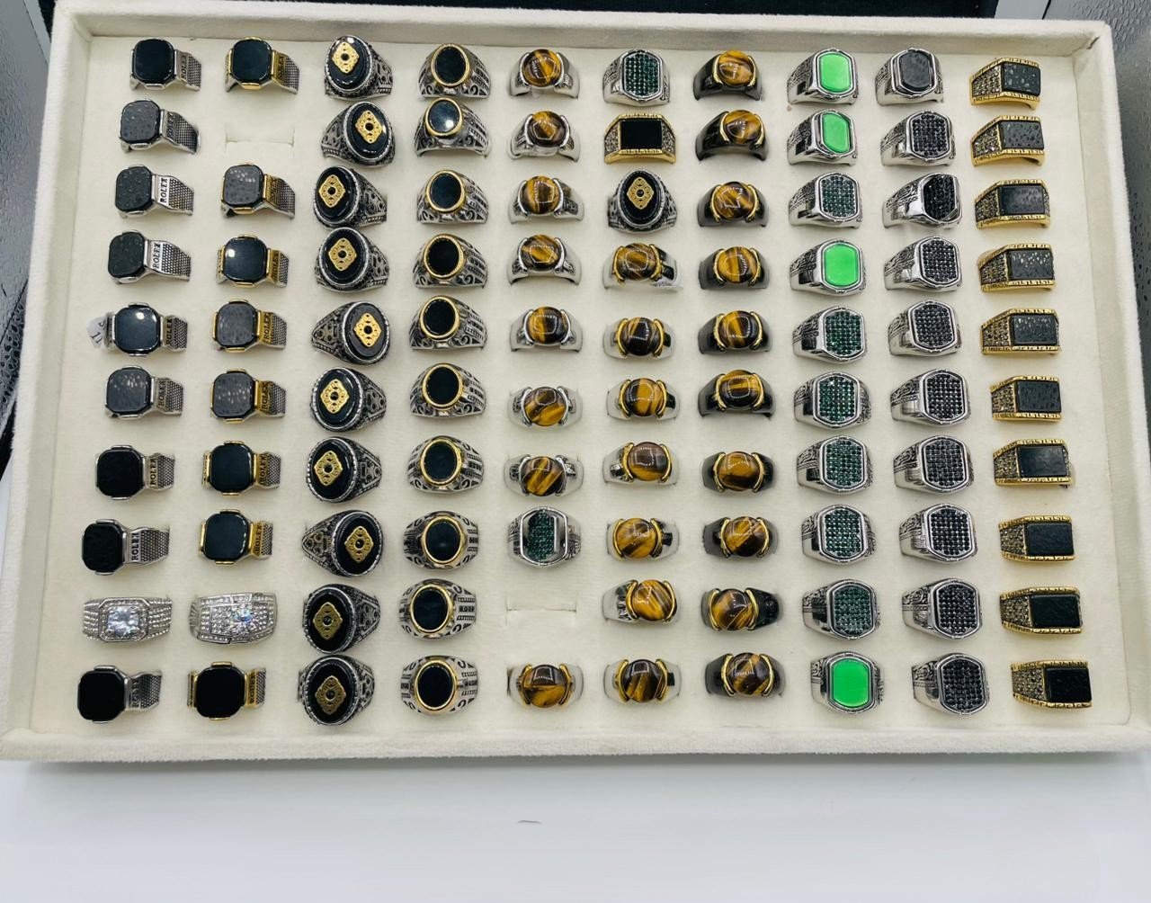 Polished Stone Studded Ear ring - G2D-AJ-MJ-0351