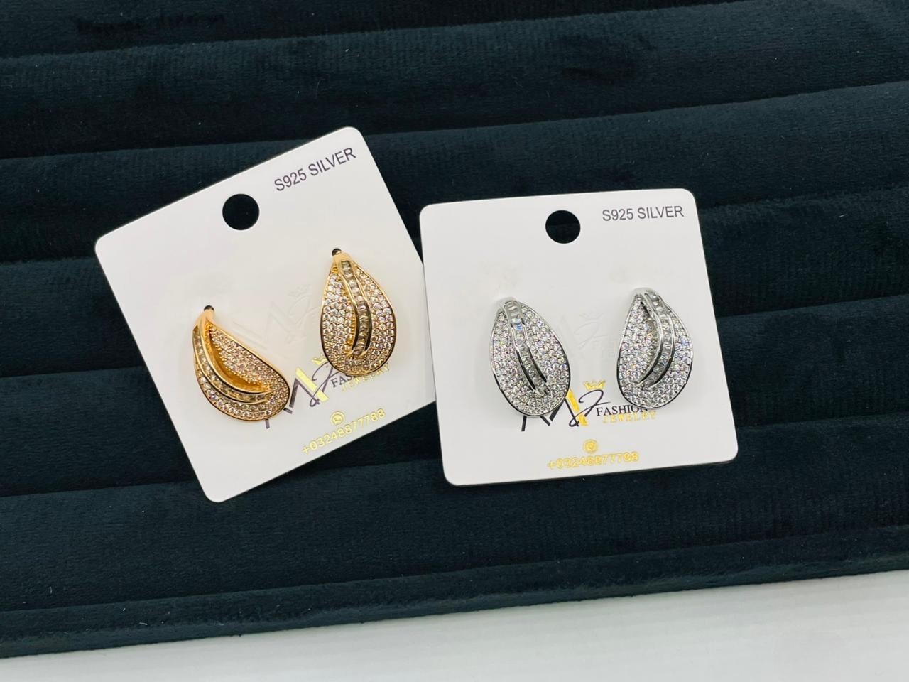 Bold Polished Metal Ear tops - G2D-AJ-MJ-0590