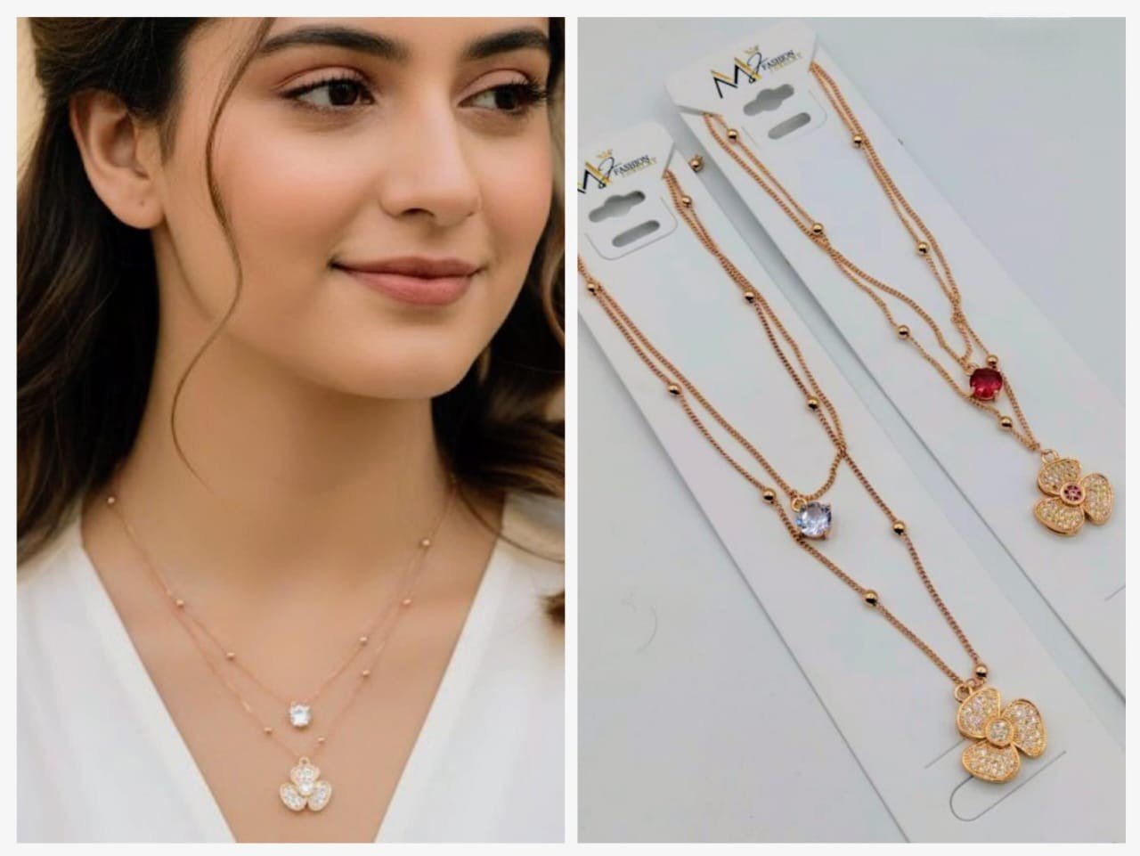 Dreamy Stone Studded necklace - G2D-AJ-MJ-0661