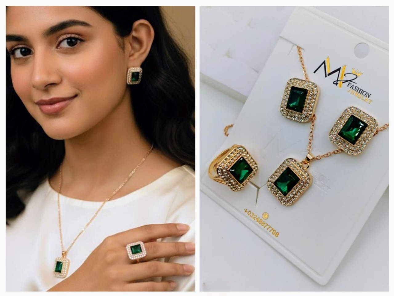 Ornate Gold Plated Hair necklace - G2D-AJ-MJ-0670