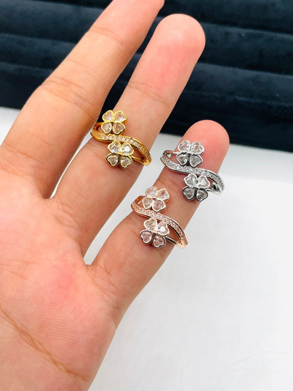 Golden Silver Tone ring - G2D-AJ-MJ-0716