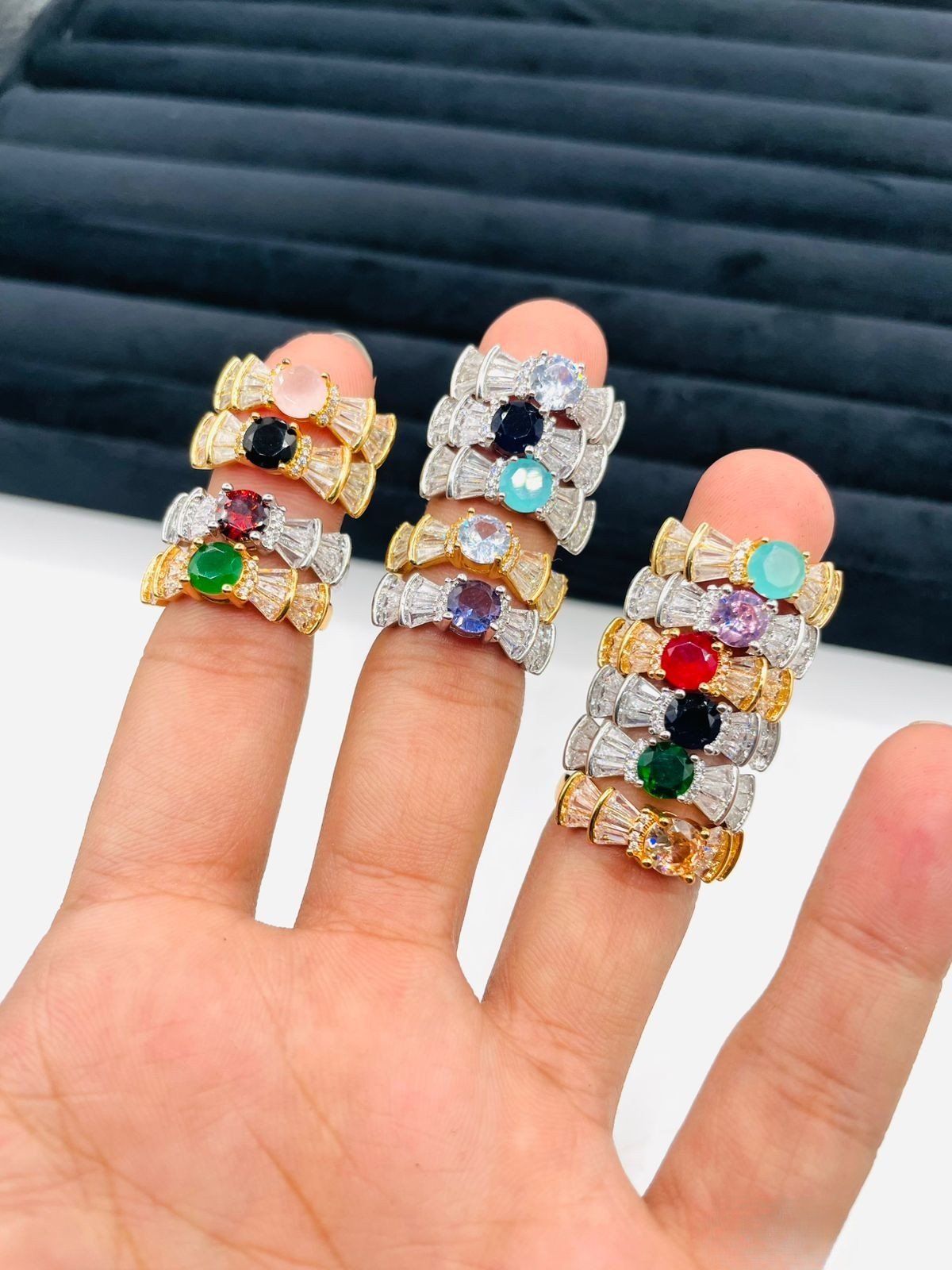 Lustrous Stone Studded ring - G2D-AJ-MJ-0722