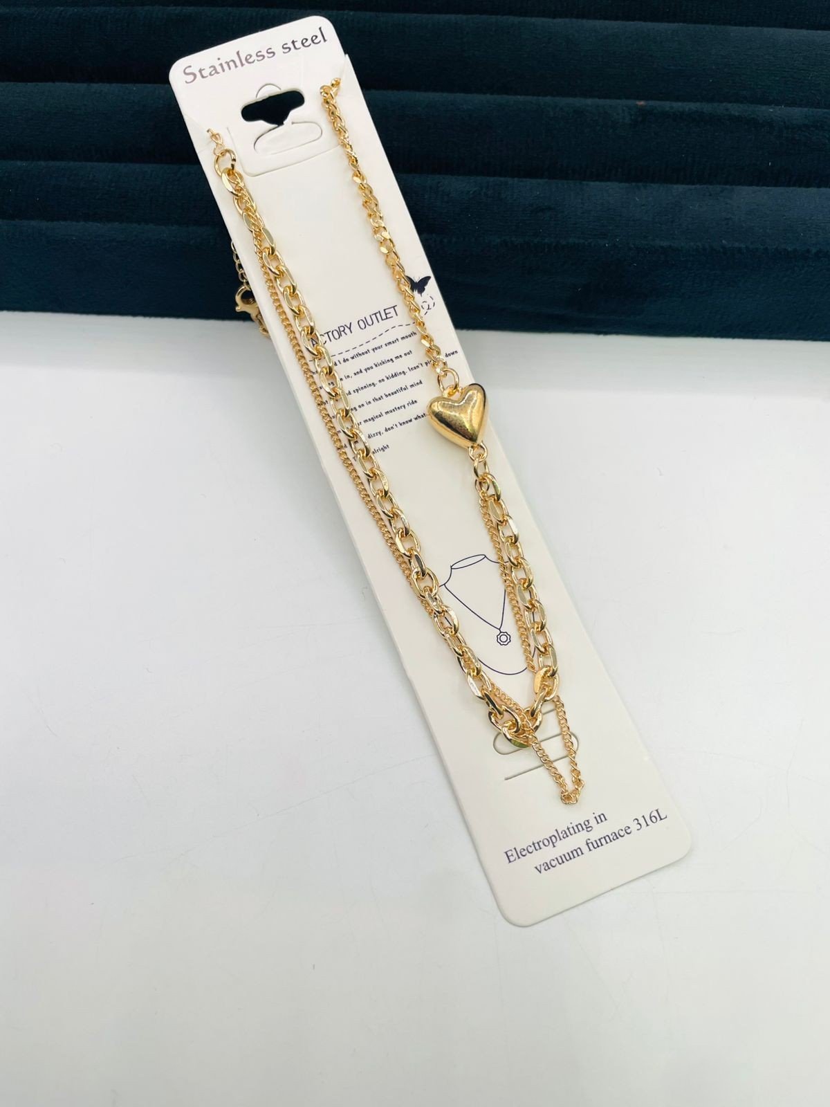 Shimmering Rose Gold Charm necklace - G2D-AJ-MJ-0751